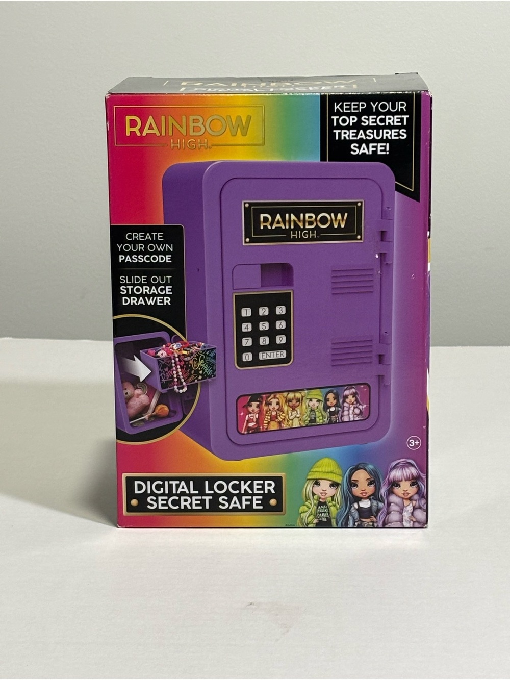 Rainbow High Digital Locker Secret Safe Purple Plastic Bag w/ Storage Drawer